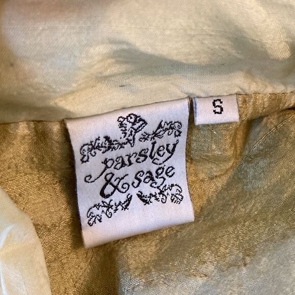 Parsley & Sage silk boho avant garde charming mixed media lined jacket VTG - Picture 9 of 10